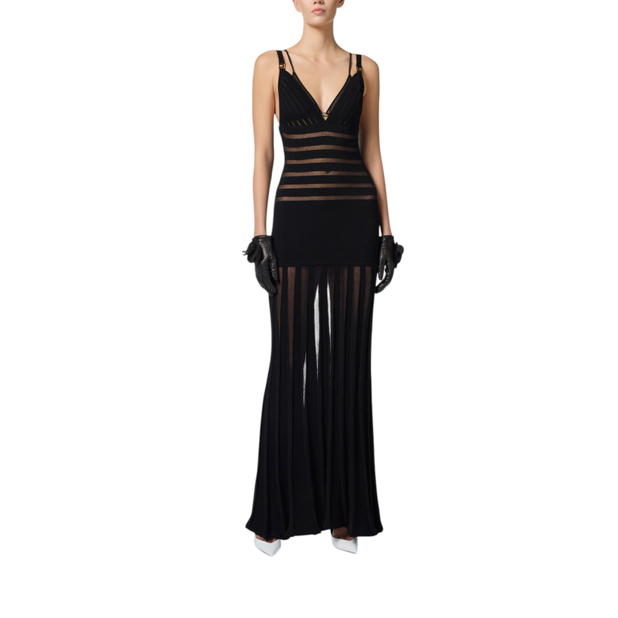 Abito donna Red Carpet in maglia con trasparenze