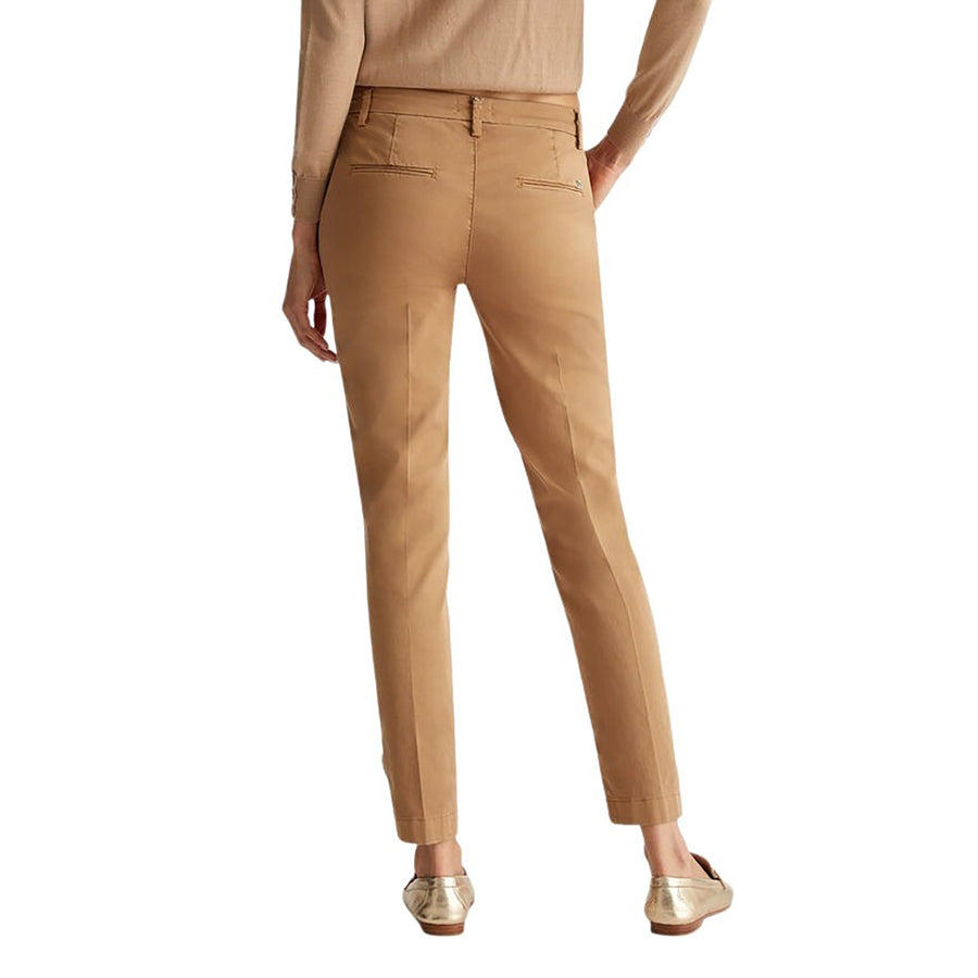 Pantaloni donna chino in cotone stretch