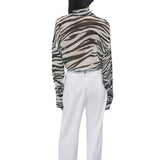 Camicia donna trasparente zebrata