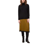 Maglia donna lunga con collo alto