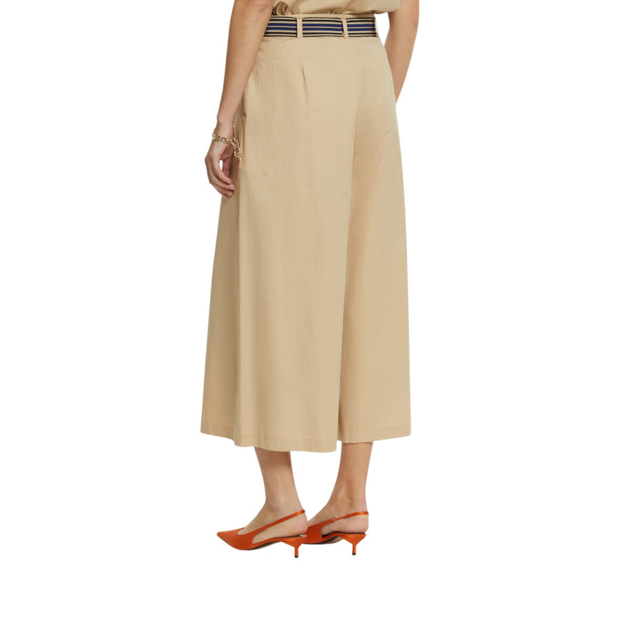 Pantaloni donna ampi con cintura a righe