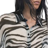 Camicia donna trasparente zebrata