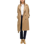 Trench donna Lungo a Doppiopetto in Sarga