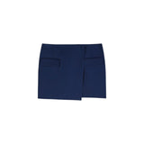 Minigonna donna a portafoglio in gabardina