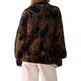 Bomber donna in maglia jacquard