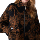 Bomber donna in maglia jacquard