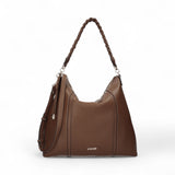 Borsa  donna hobo con manico intrecciato e tracolla