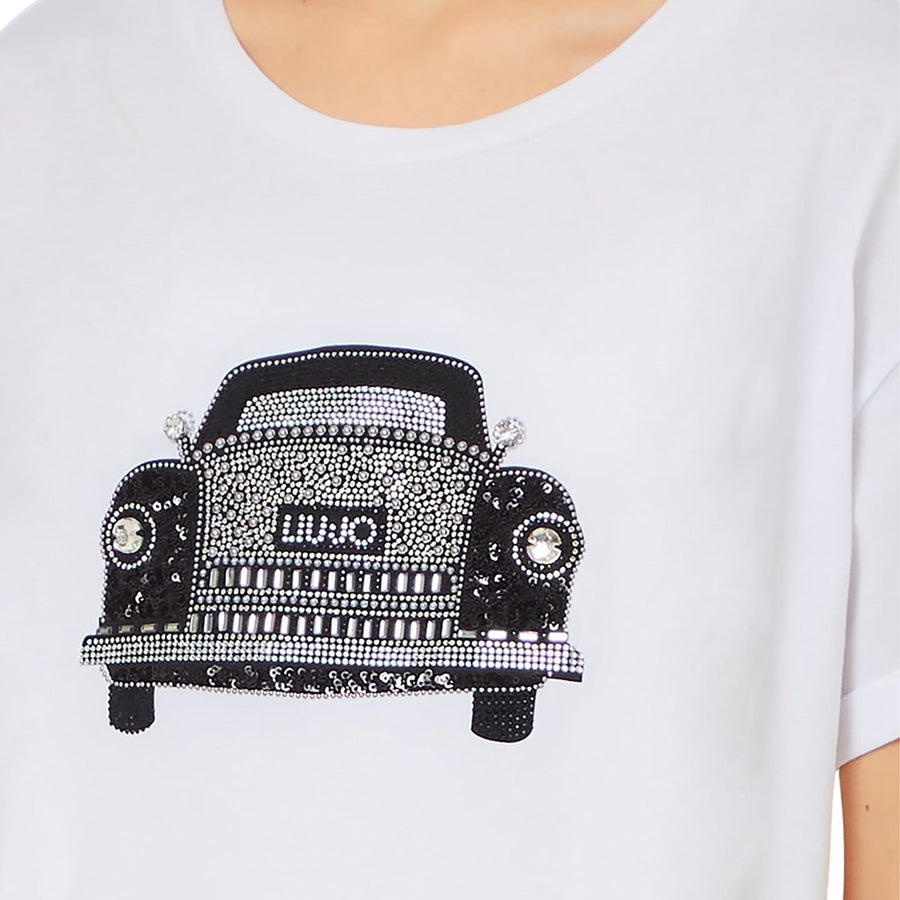 T-shirt donna con strass