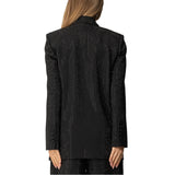 Blazer donna oversize doppiopetto con strass