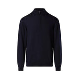 Maglione uomo con mezza zip in lana merino