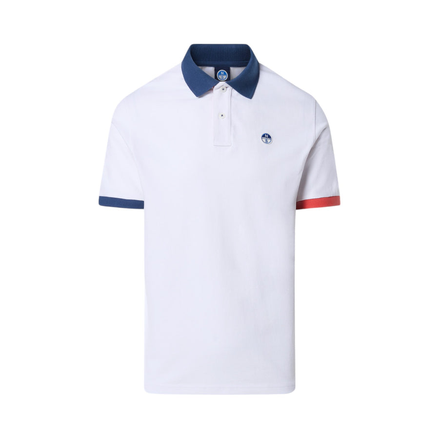 Polo uomo con dettagli a contrasto