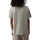 T-shirt donna con stampa e ricami