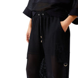 Pantaloni donna cargo in mesh