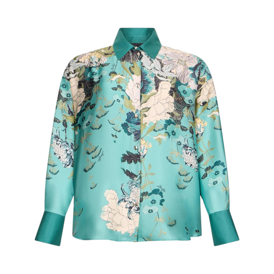 Camicia donna in twill stampato