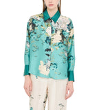 Camicia donna in twill stampato