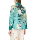 Camicia donna in twill stampato