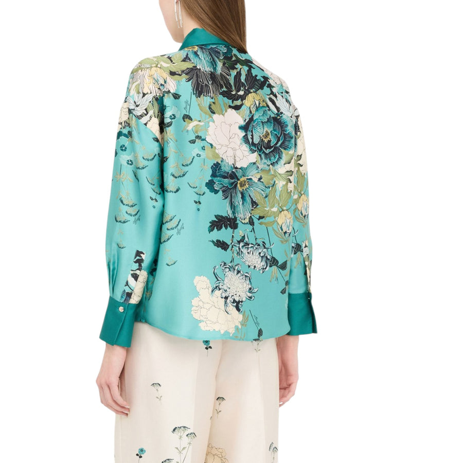 Camicia donna in twill stampato