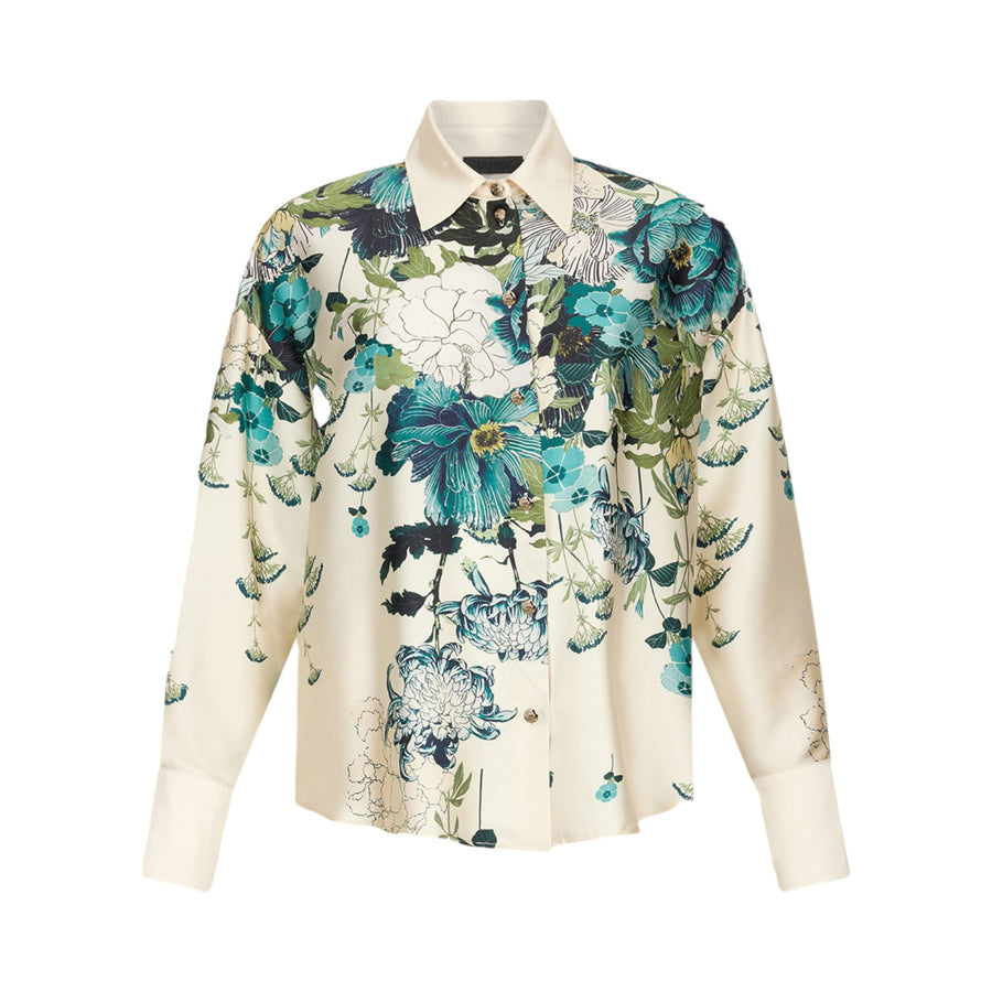 Camicia donna in twill stampato