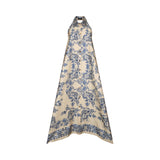 Abito donna  lungo con stampa foulard