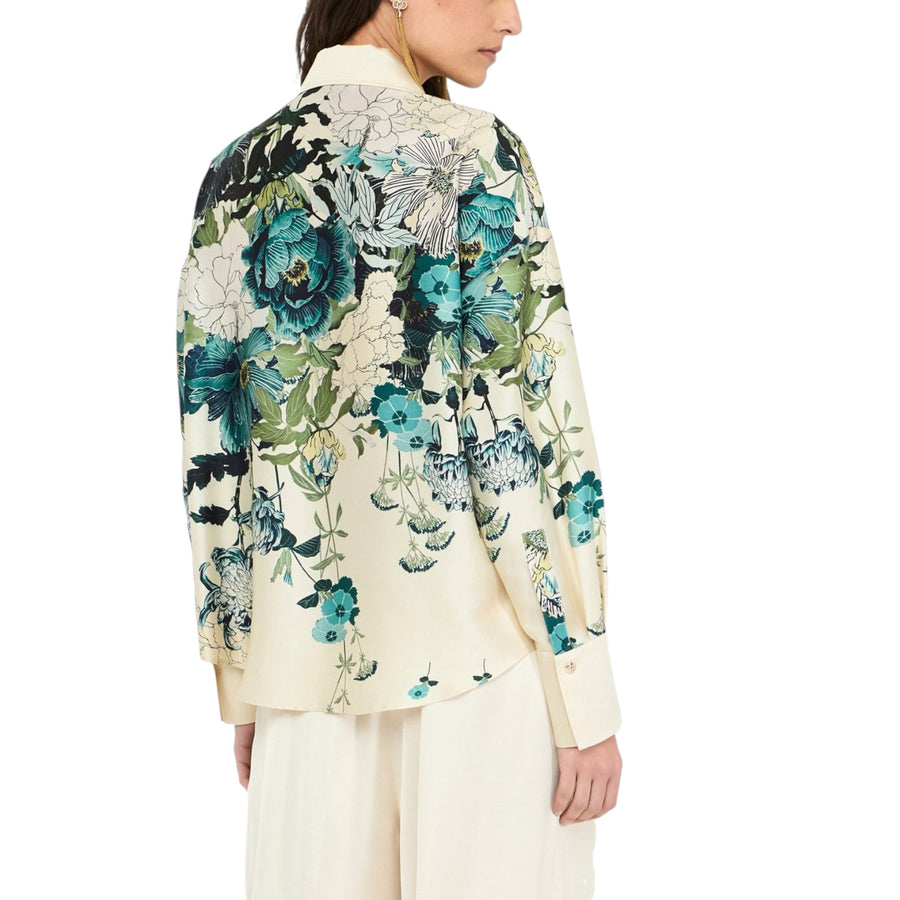 Camicia donna in twill stampato