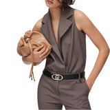 Gilet donna body in tessuto mélange