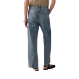 Jeans donna cropped con ricami gioiello