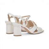 Sandali donna in pelle con tacco