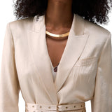 Blazer donna in raso con cintura
