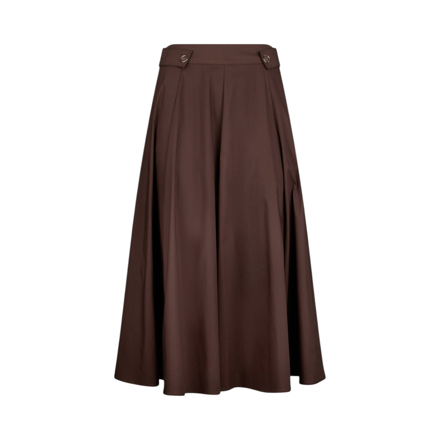 Gonna donna midi in popeline