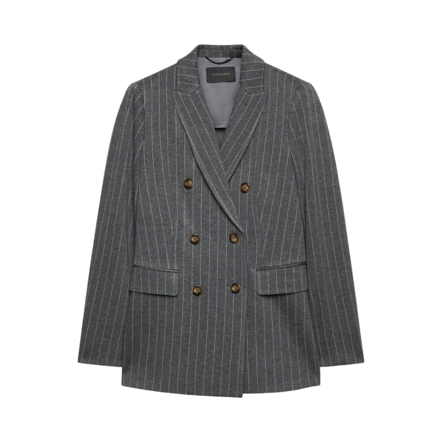 Blazer donna gessato doppio petto