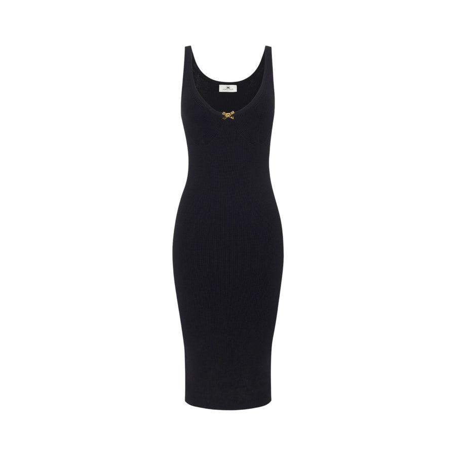 Abito donna in maglia con tulle