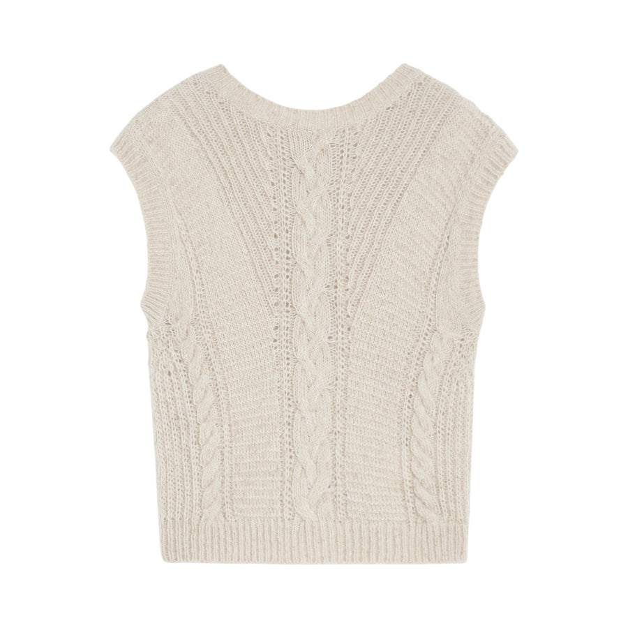 Gilet donna in alpaca e lurex