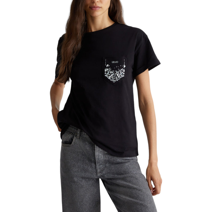 T-shirt donna con strass