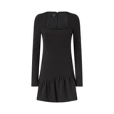 Mini donna abito con scollo squadrato