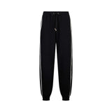 Pantaloni  donna jogging in felpa con pizzo