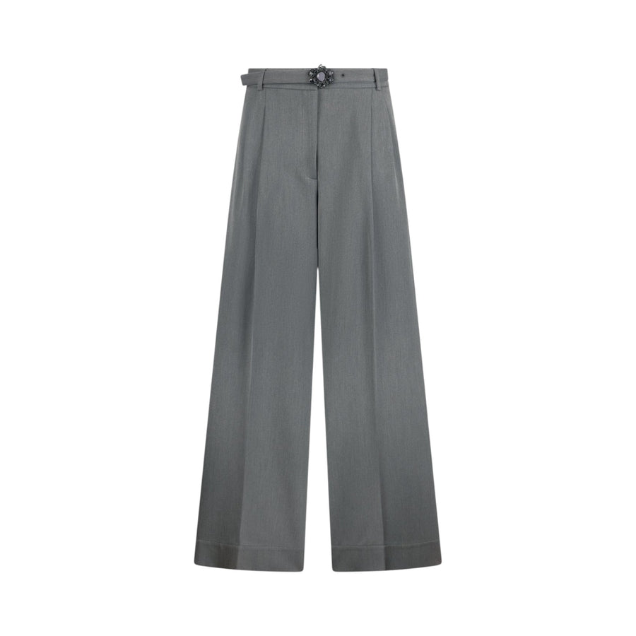 Pantaloni donna palazzo con cintura