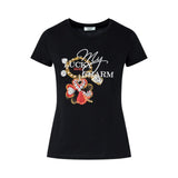 T-shirt donna con ricamo gioiello