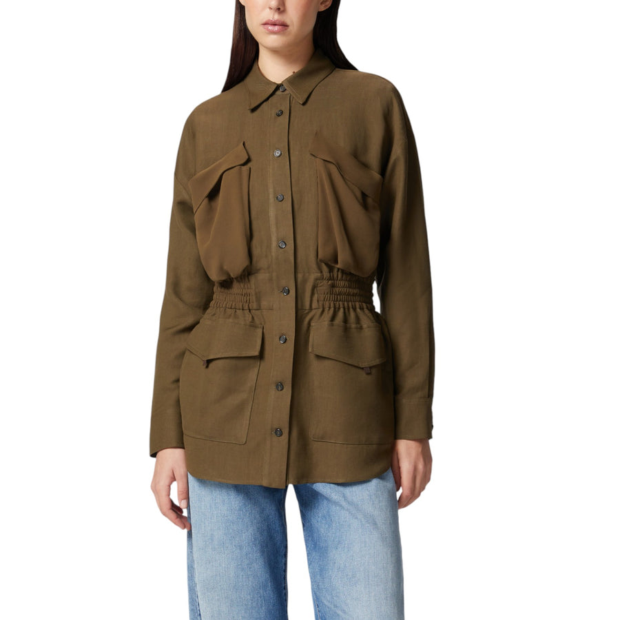 Giacca donna camicia leggera con tasche