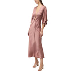 Abito donna a kimono in raso di viscosa