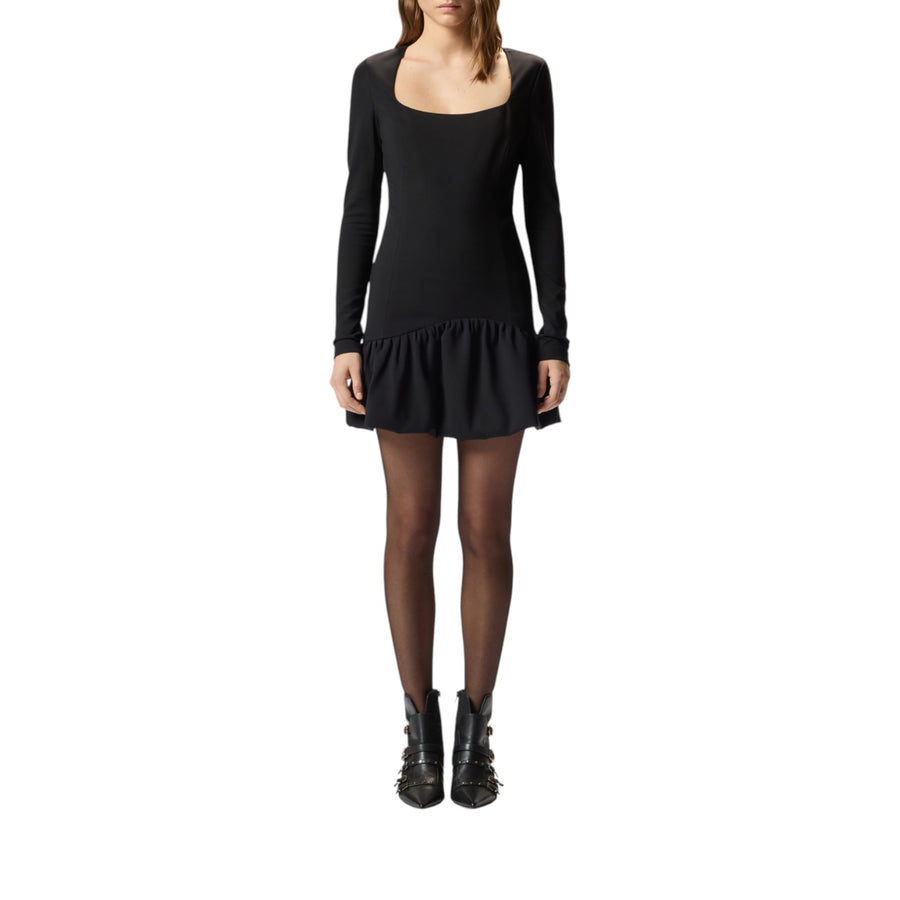 Mini donna abito con scollo squadrato