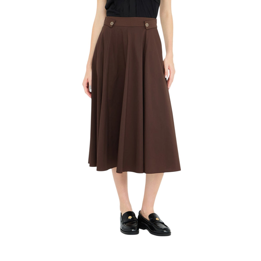 Gonna donna midi in popeline