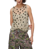 Top donna in tulle ricamato