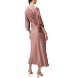 Abito donna a kimono in raso di viscosa