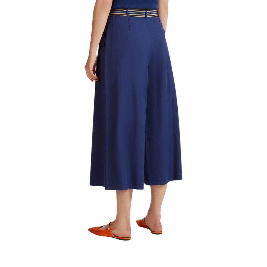 Pantaloni donna ampi con cintura a righe