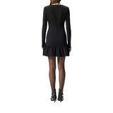 Mini donna abito con scollo squadrato