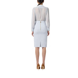 Gonna donna in crêpe con logo gioiello