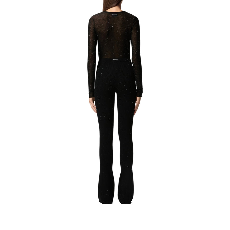 Maglia donna girocollo con paillettes
