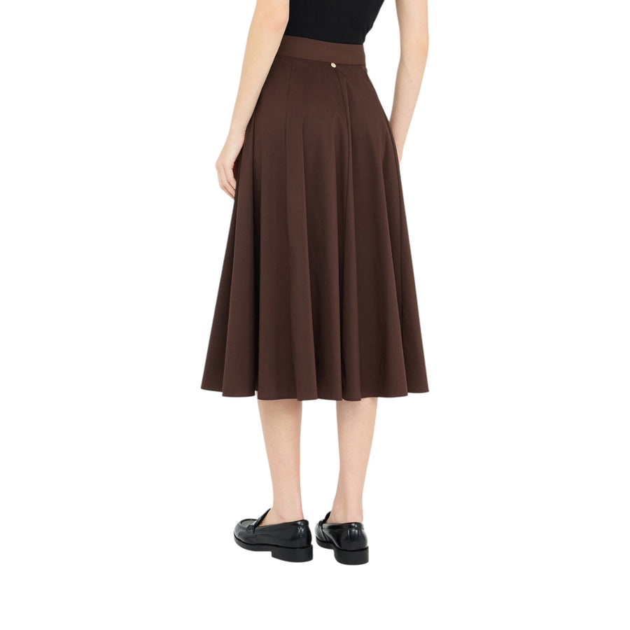 Gonna donna midi in popeline