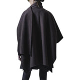 Cappa donna in panno double bicolore con sciarpa