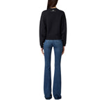 Felpa donna in cotone con stampa lettering